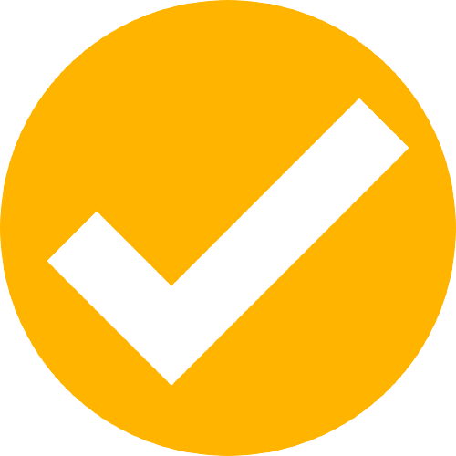 Check_Icon_in_einem_orangenen_Kreis Check Icon in einem orangenen Kreis